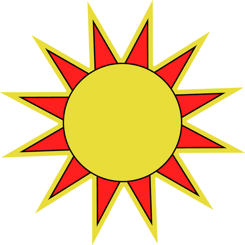 Radiant Sunburst with Bold Red and Yellow Points on Transparent Background - Download Free Stock Videos Pikwizard.com