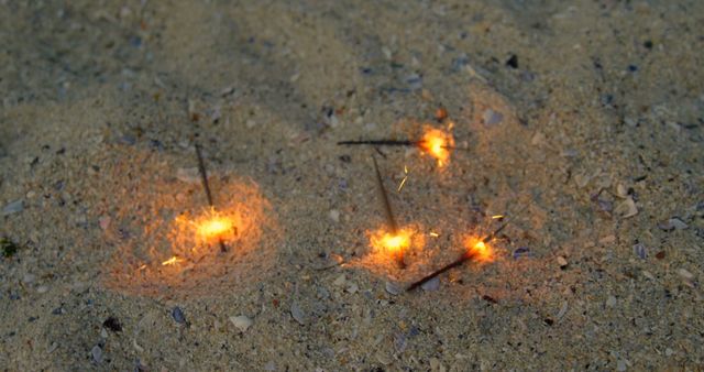 Burning Matches Stuck in Sand - Download Free Stock Images Pikwizard.com