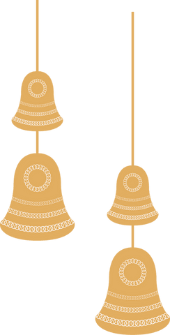elegant gold bell ornaments with transparent background - Download Free Stock Videos Pikwizard.com