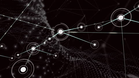 Futuristic Digital Network Connection with Holographic Interface