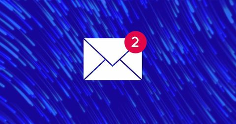 Email notification against digital data background