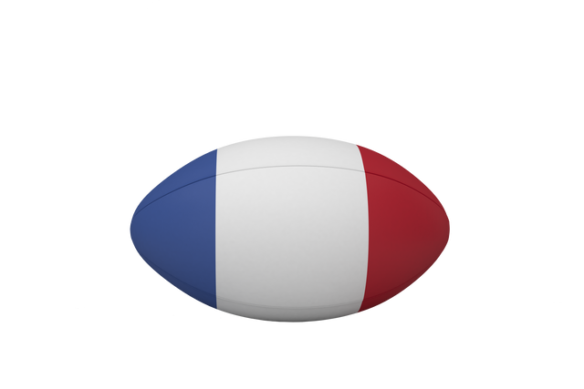 Rugby Ball with French Flag on Transparent Background Concept - Download Free Stock Videos Pikwizard.com