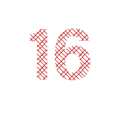 Transparent Patterned Red Number Sixteen for Celebrations - Download Free Stock Videos Pikwizard.com