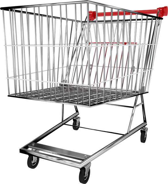 Transparent Empty Supermarket Trolley with Red Handle for Shopping and Retail Use - Download Free Stock Videos Pikwizard.com