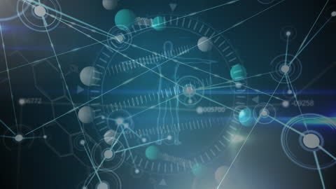 Futuristic Digital DNA and Data Interface Illustration