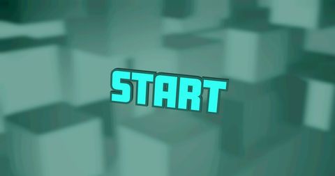 3D Green Cubes with Start Text in Digital Interface - Download Free Stock Images Pikwizard.com