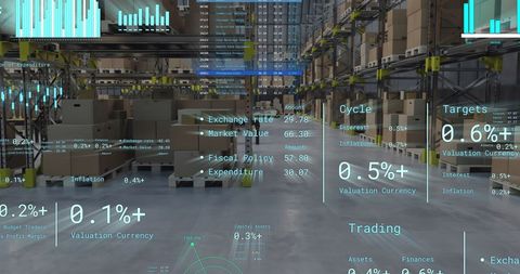 Futuristic Digital Technology in Modern Warehouse Environment - Download Free Stock Images Pikwizard.com