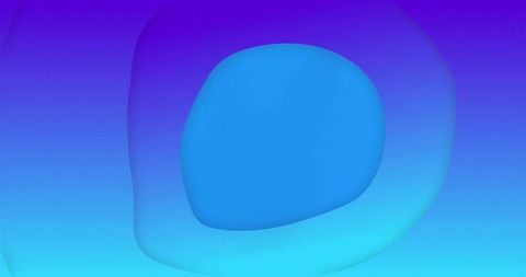 Vivid blue modern abstract organic form on gradient background