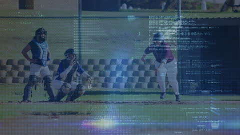 Digital Data Overlay on Baseball Gameplay Conceptual Art