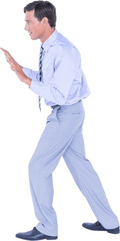transparent businessman in dynamic pushing posture - Download Free Stock Videos Pikwizard.com