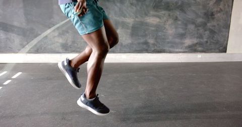 Man Jumping Rope for Fitness Training