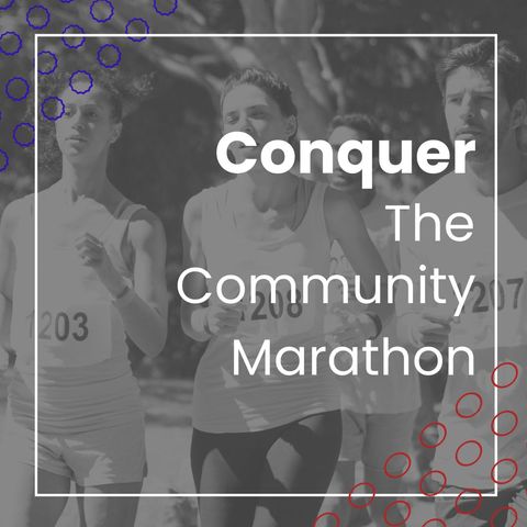 Runners in action at community marathon event