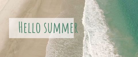 Ocean Waves and Beach Say Goodbye to Summer Vibes - Download Free Stock Templates Pikwizard.com