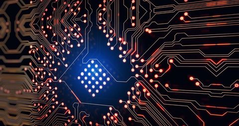 complex circuit board design with glowing network connections - Download Free Stock Images Pikwizard.com
