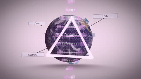 Global Technology Animation with DNA Strand Overlay