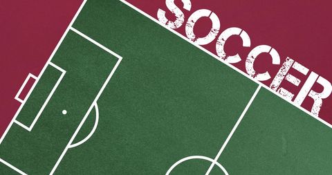 Digitally Imagined Soccer Field Design on Bold Background