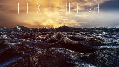 dramatic seascape at sunset with majestic waves - Download Free Stock Templates Pikwizard.com