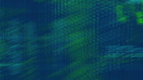 Abstract Digital Data Movement on Navy Background
