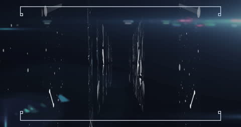 Abstract Digital Wireframe with Polygonal Connection Network