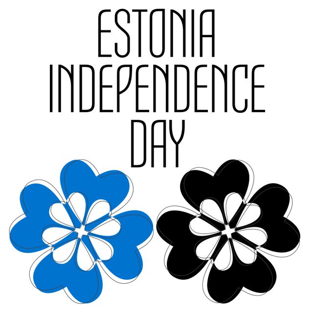 Estonia Independence Day Celebration Graphic with National Colors - Download Free Stock Templates Pikwizard.com