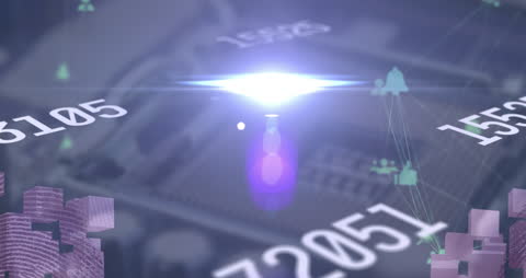 Digital Connectivity and Global Data Processing Conceptual Animation