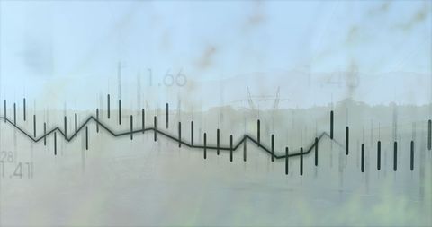 Digital Financial Data Overlay on Industrial Electrical Landscape