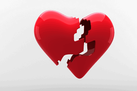 Digital 3D Broken Heart on Transparent Background - Download Free Stock Videos Pikwizard.com