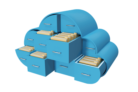 transparent cloudy file storage drawers loaded with folders - Download Free Stock Videos Pikwizard.com