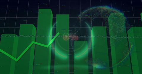 Digital Financial Data with Global Aspect and Growth Indicators - Download Free Stock Images Pikwizard.com