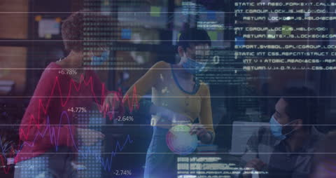 Diverse Professionals Analyzing Financial Data During COVID-19