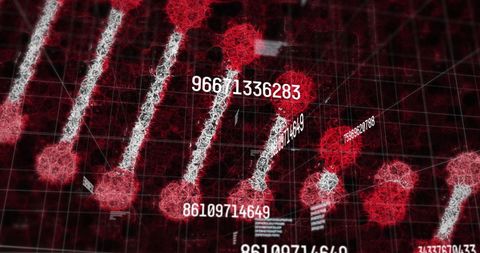 Digital DNA Sequence Analysis with Rising Statistical Data - Download Free Stock Images Pikwizard.com