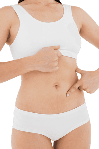 Transparent Fit Woman Touching Painful Stomach in White Underwear - Download Free Stock Videos Pikwizard.com