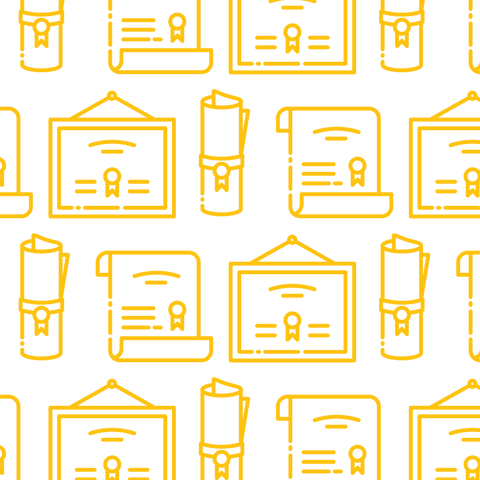 Pattern of Orange Diplomas on Transparent Background for Education Concept - Download Free Stock Videos Pikwizard.com