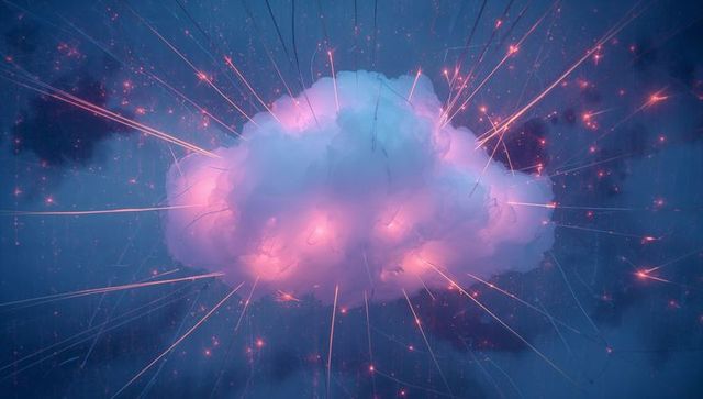 Luminous Cloud Emitting Radiant Light in Cosmic Space