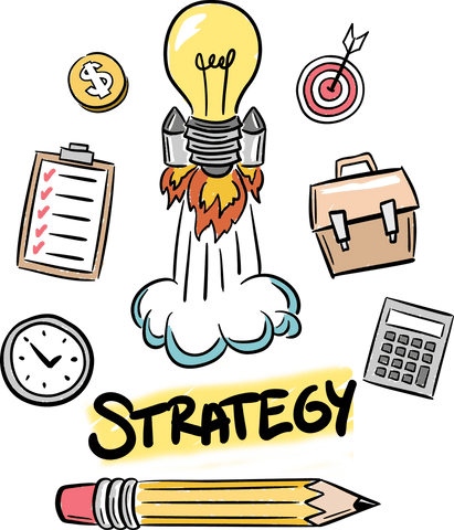 innovative strategy concept with business icons on transparent background - Download Free Stock Videos Pikwizard.com