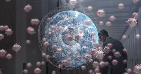 Global Pandemic Technology Concept with Coronavirus