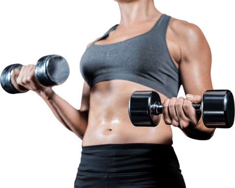 transparent muscular woman lifting dumbbells in gym - Download Free Stock Videos Pikwizard.com