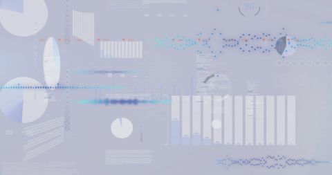 Abstract Data Visualization with Charts and Graphs Overlay