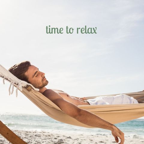 relaxation by sea with man resting in hammock - Download Free Stock Templates Pikwizard.com