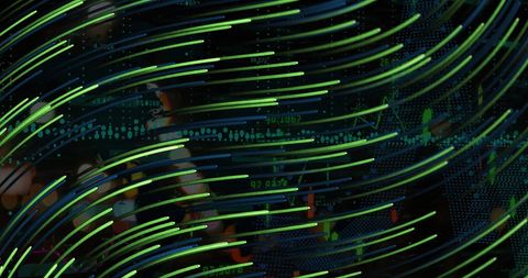 Futuristic Digital Data Visualization with Dynamic Lines - Download Free Stock Images Pikwizard.com