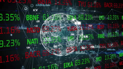 Globe Animation with Financial Data Overlay
