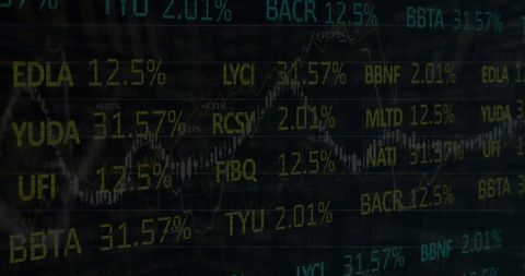 Stock Market Data Visualization with Digital Interface Concept