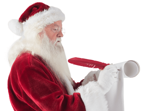 Transparent Santa Claus Writing Christmas Gift List - Download Free Stock Videos Pikwizard.com