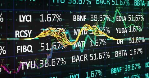 dynamic stock market graphs on trading board background - Download Free Stock Images Pikwizard.com