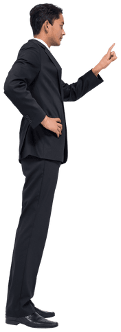 Businessman Pointing on Transparent Background for Interface Concepts - Download Free Stock Videos Pikwizard.com