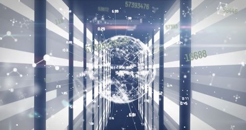 Global Data Connectivity and Information Processing - Download Free Stock Images Pikwizard.com