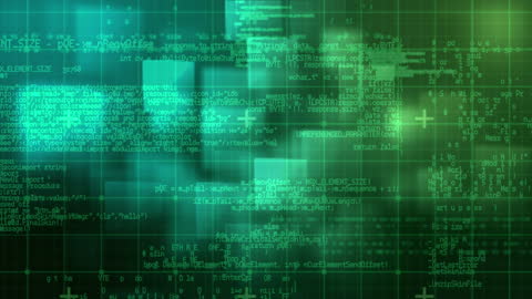 Digital Data Processing with Abstract Grid and Code Overlay