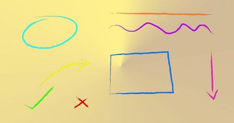 Colorful Digital Interface Elements on Beige Background - Download Free Stock Images Pikwizard.com