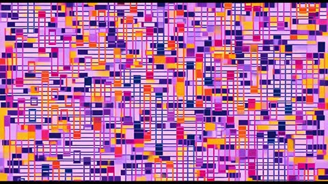 Colorful Geometric Patterns with Interlocking Grids