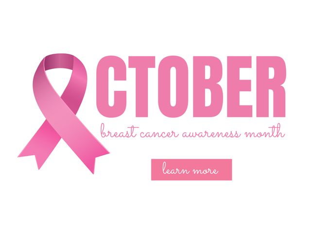 Breast Cancer Awareness Month Pink Ribbon in October - Download Free Stock Templates Pikwizard.com